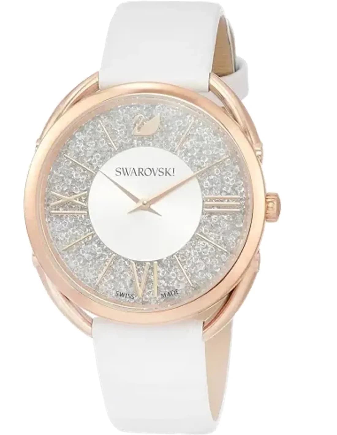 Swarovski 5452459 Crystalline Glam Women's Watch White Leather Bracelet