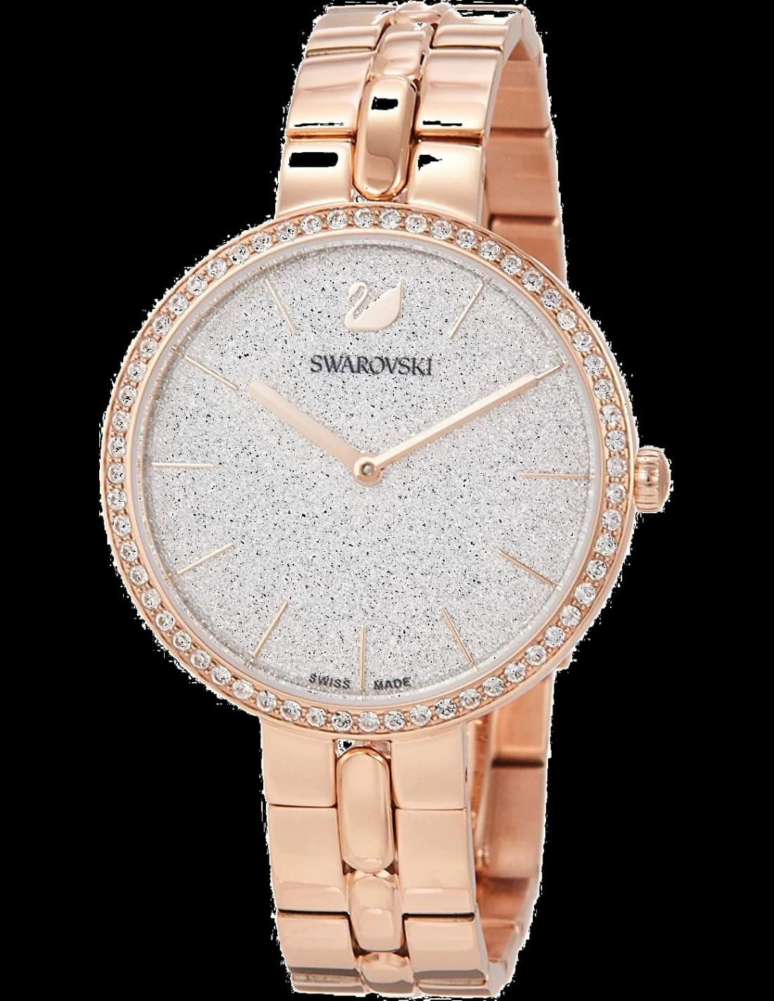 Swarovski 5517803 montre femme, acier rose gold, cadran gris