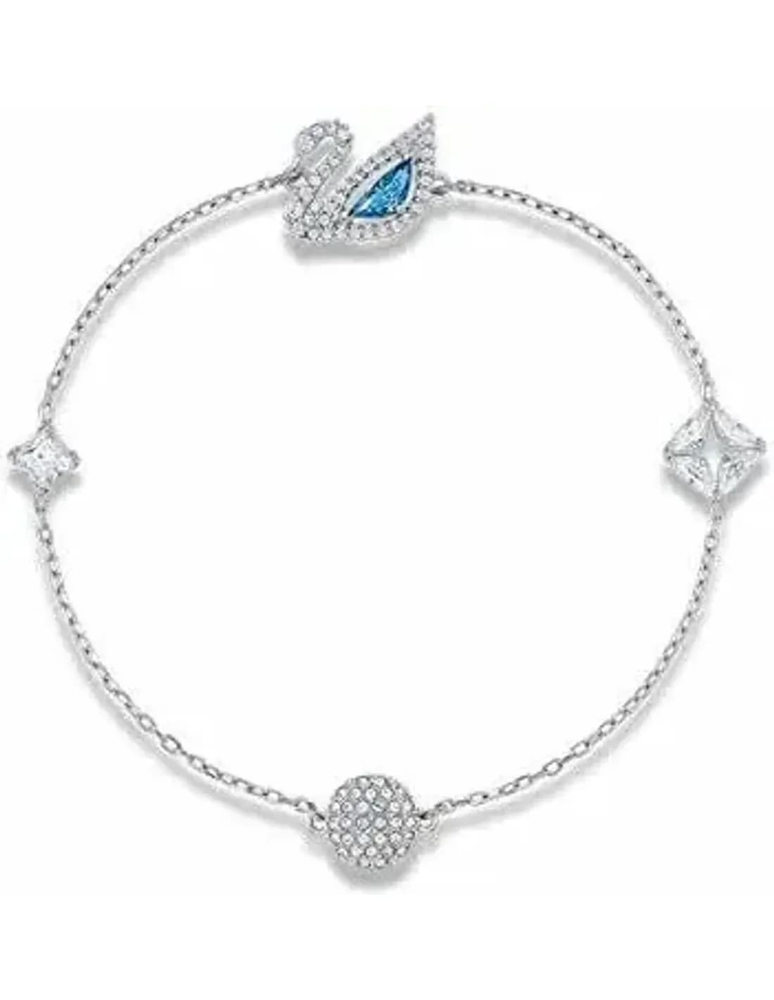 Swarovski 5521473 montre femme, plaqué rhodium orné de cristaux scintillants
