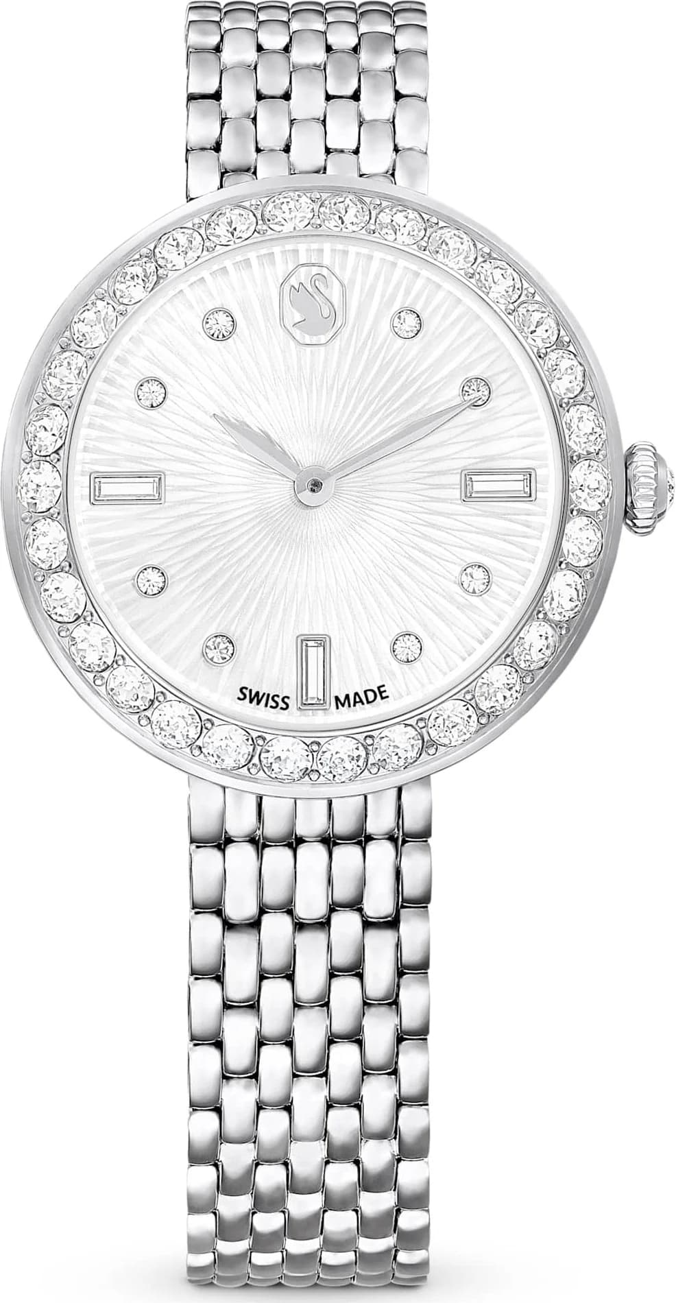 Swarovski 5673022 montre femme, au cadran argenté et bracelet acier