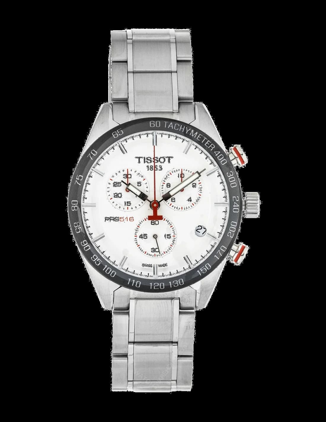 Tissot T1004171103100 montre homme, au cadran argenté et bracelet acier