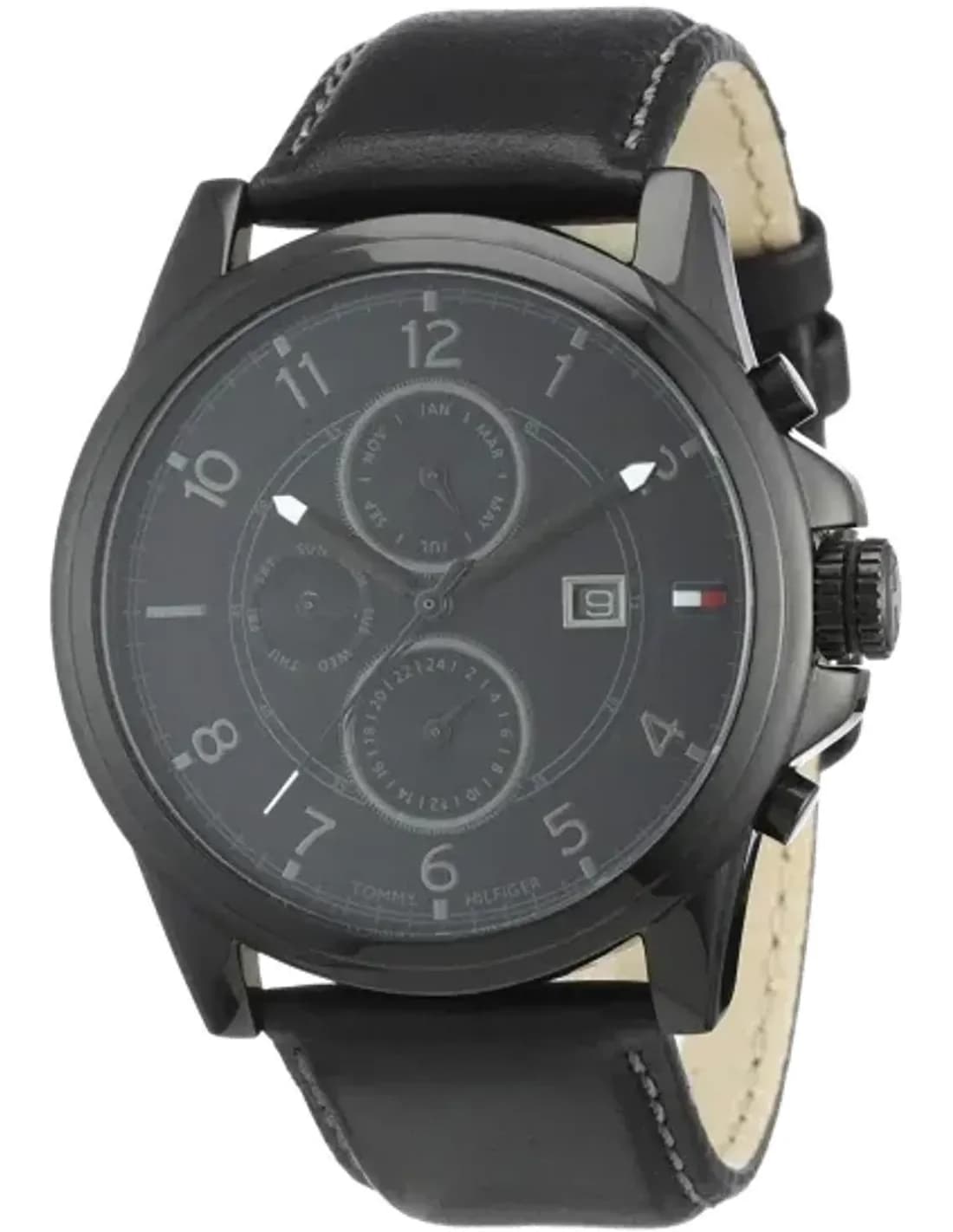 Tommy Hilfiger 1710295 Watch with black leather strap