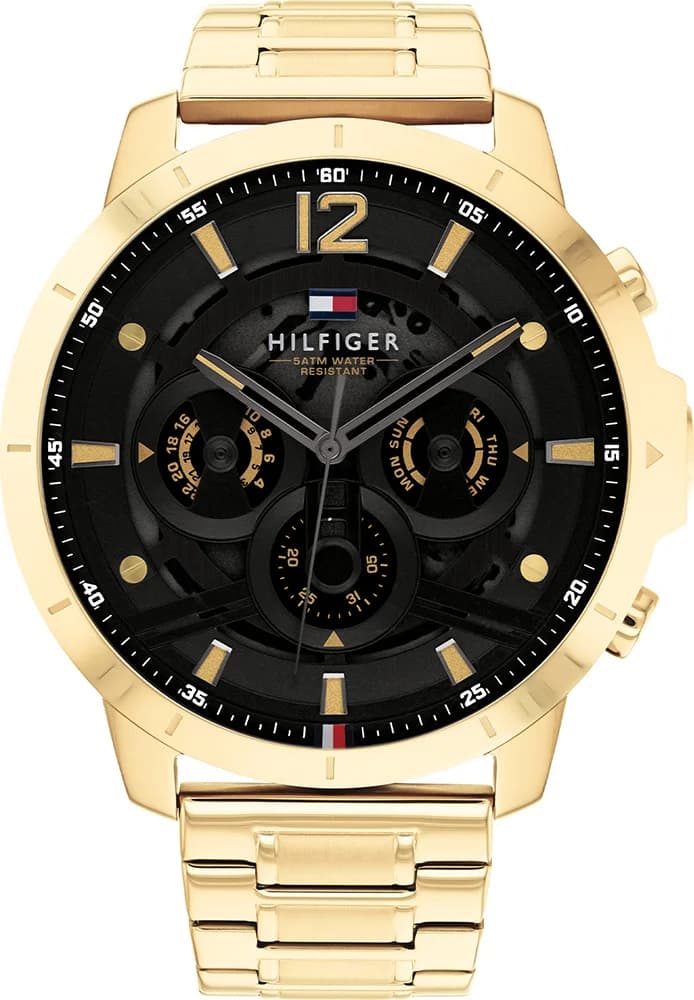 Tommy Hilfiger 1710511 montre homme, cadran champagne multifonctions