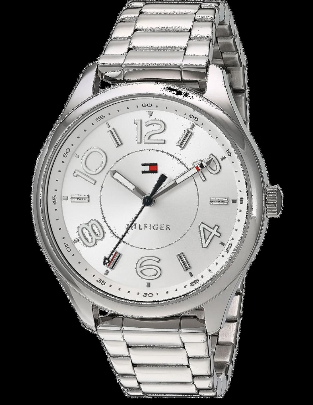 Tommy Hilfiger 1781672 montre femme, cadran argent, bracelet acier