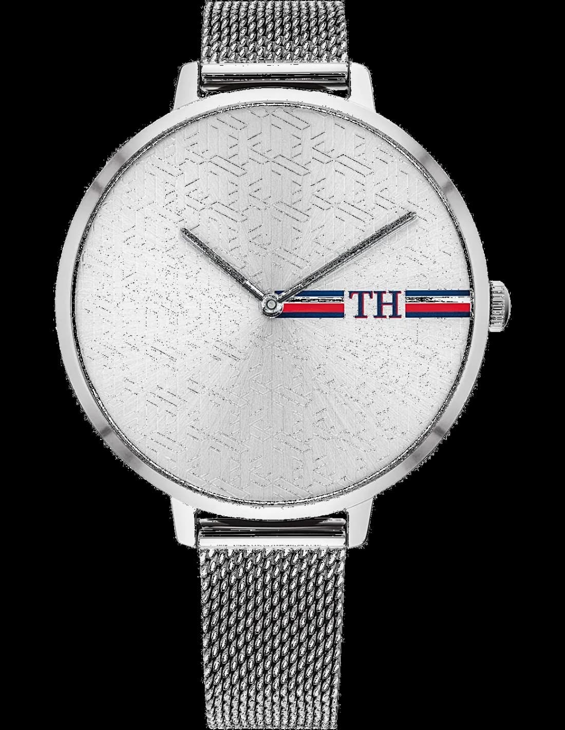 Tommy Hilfiger 1782157 montre femme, cadran argent sur maille milanaise