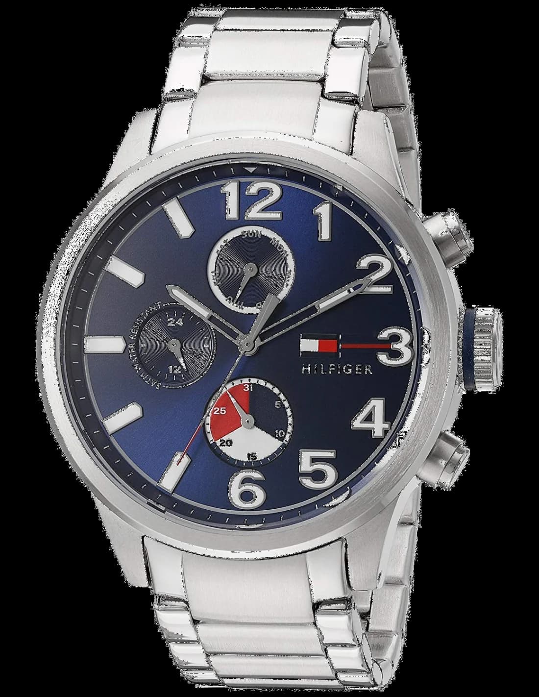 Tommy Hilfiger 1791242 montre homme, bracelet acier, cadran bleu vif