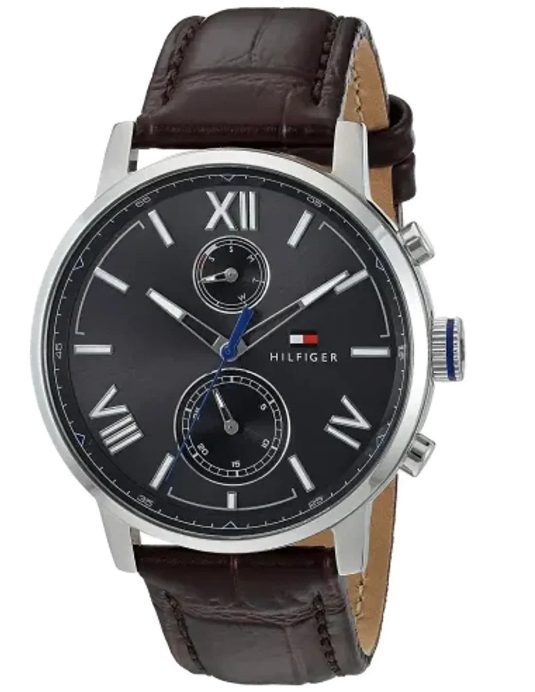 Tommy Hilfiger 1791309 Men's Watch with Brown Leather Strap