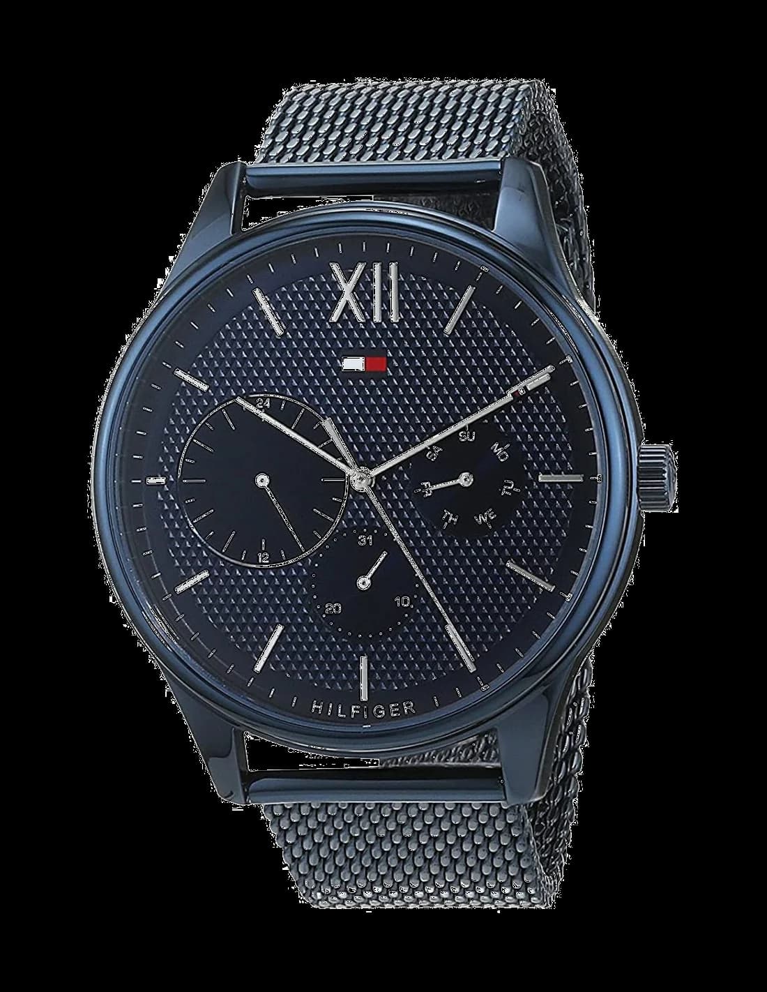 Tommy Hilfiger 1791421 montre homme, cadran bleu, bracelet acier milanais