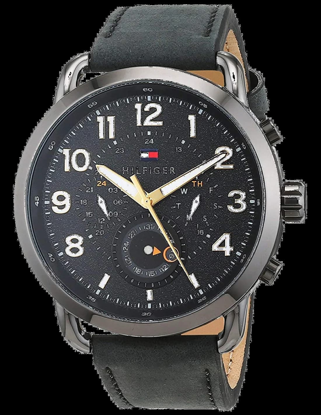 Tommy Hilfiger 1791426 montre homme, cadran noir, bracelet cuir