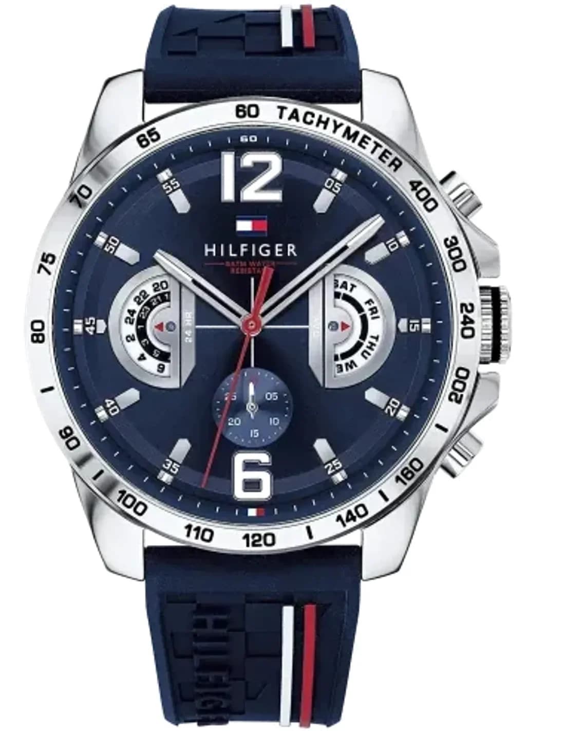 Tommy Hilfiger 1791476 Decker Chronograph Blue Silicone Watch