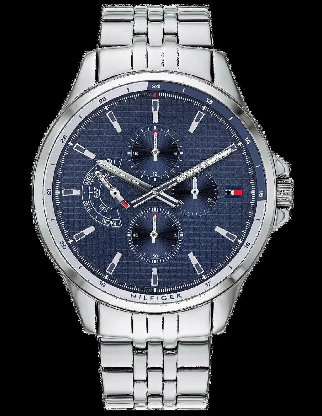 Tommy Hilfiger 1791612 montre homme, boîtier acier doré et cadran bleu