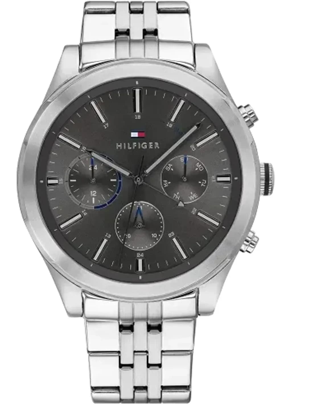 Tommy Hilfiger 1791737 montre homme, cadran gris sur bracelet acier
