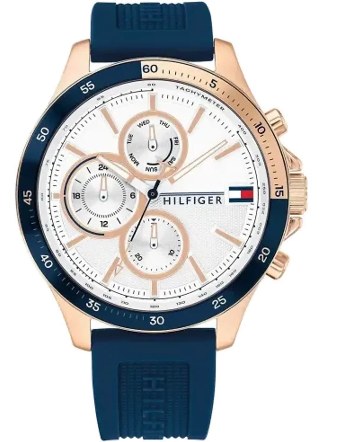 Men's Watch Tommy Hilfiger 1791778 Blue Silicone Bank
