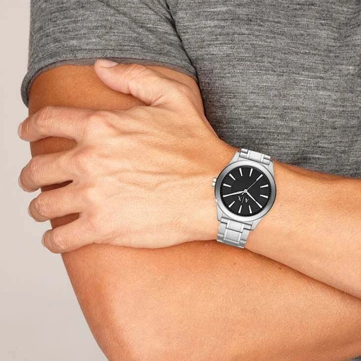 Montre Armani Exchange AX2320 en acier inoxydable brossé et poli vue 4