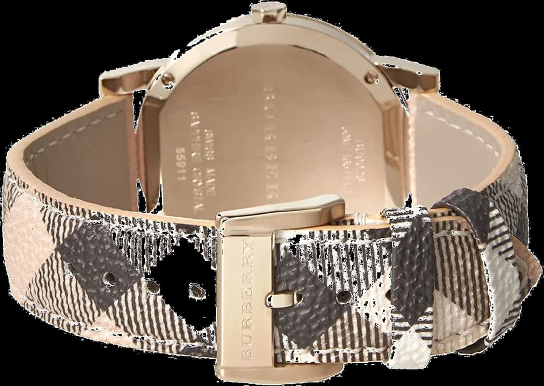 Montre Femme Burberry BU9026 The City Cadran Argenté et Cuir Noir vue 4