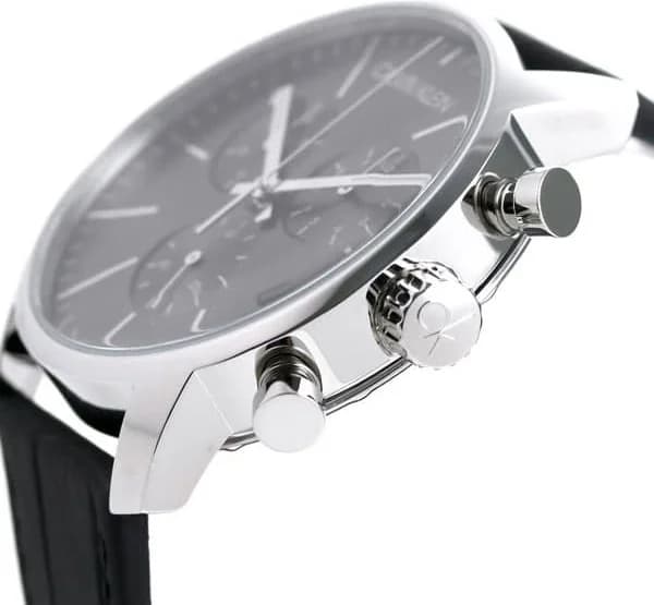 Calvin Klein K2G271C3 Chronograph Black Leather Men's Watch vue 2