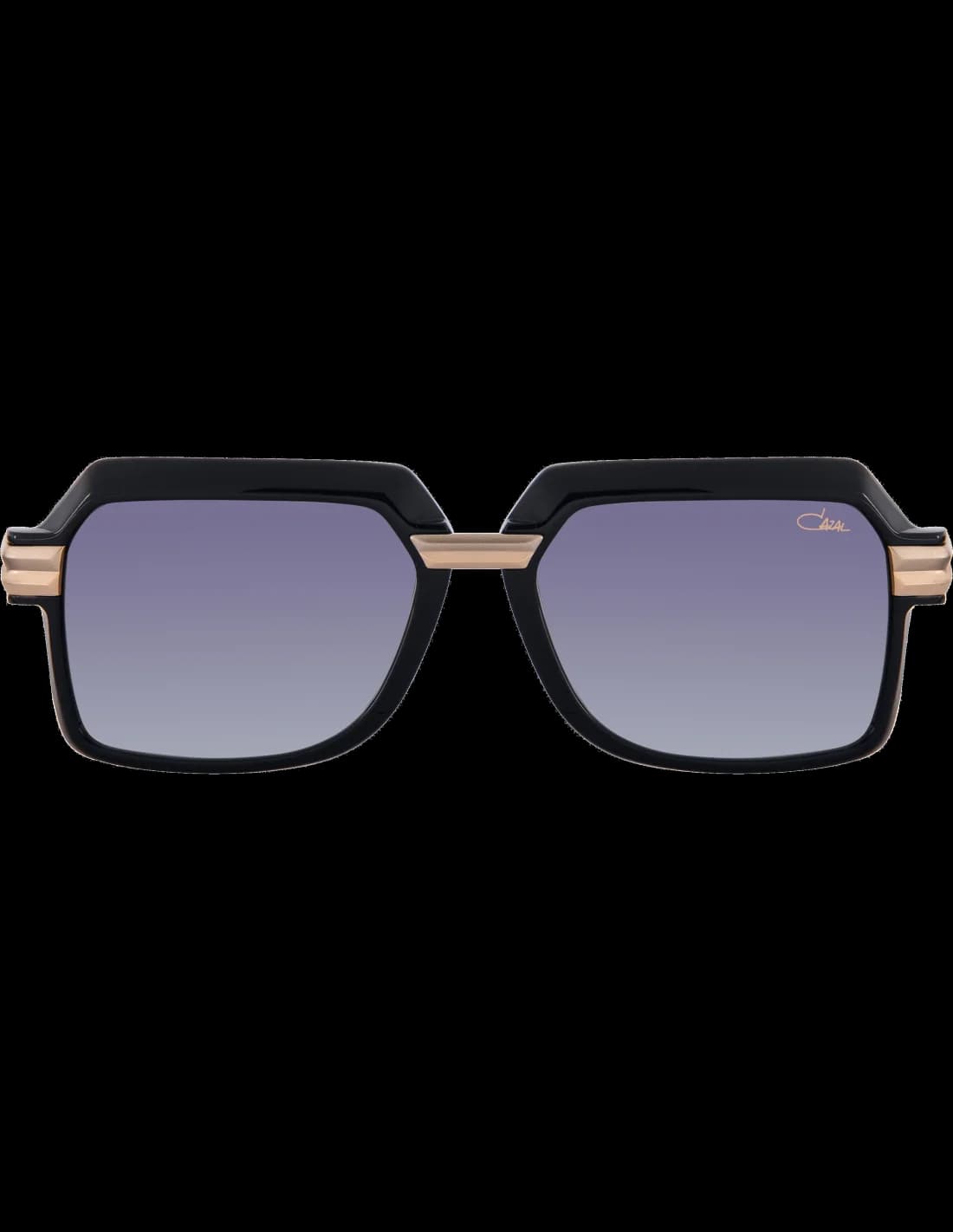 Lunettes de soleil Cazal Legends 8043 001 Rectangulaires noir et dorés vue 2
