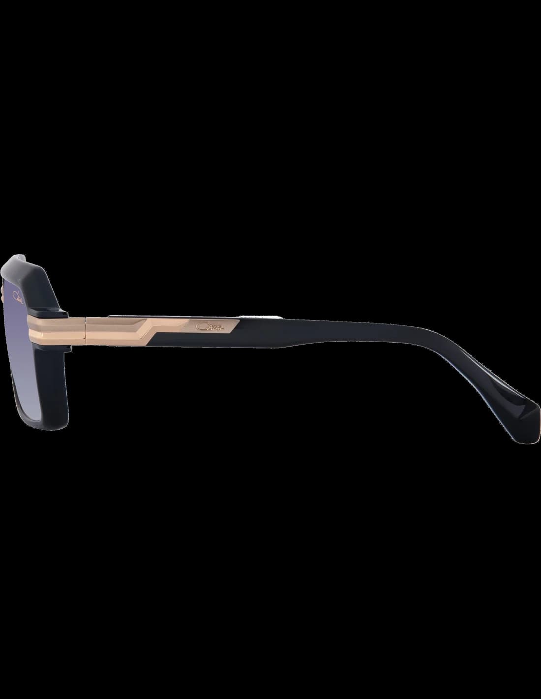 Lunettes de soleil Cazal Legends 8043 001 Rectangulaires noir et dorés vue 3