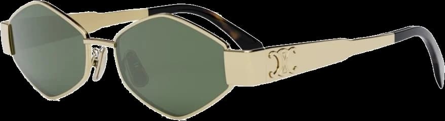 Lunettes de soleil Celine Triomphe 01 ovales CL40254U monture géométrique vue 3