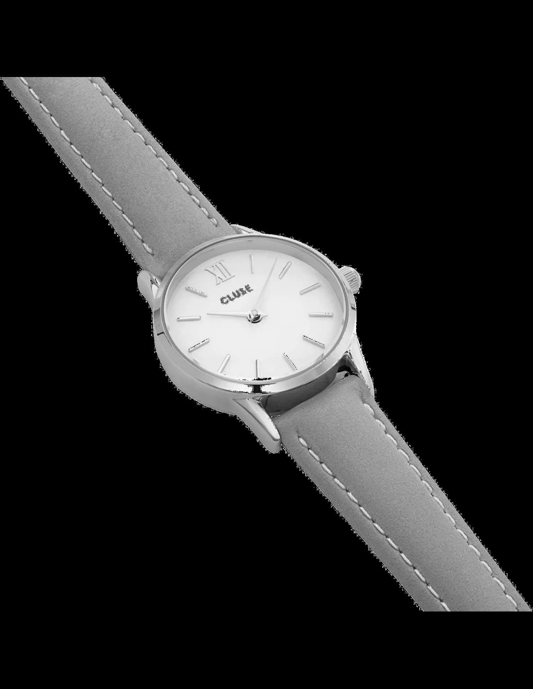 Cluse La Vedette CL50013 Grey Leather Strap Watch vue 3