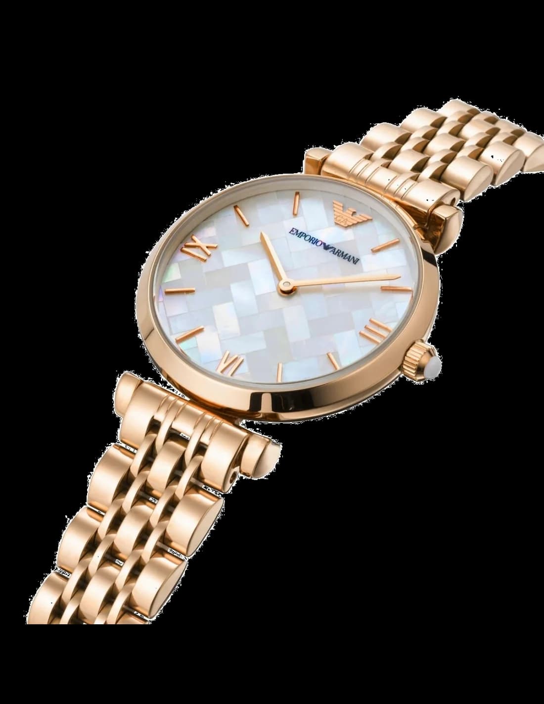 Montre Femme Emporio Armani AR11110 Gianni T-Bar en Acier et Cuir Noir vue 3