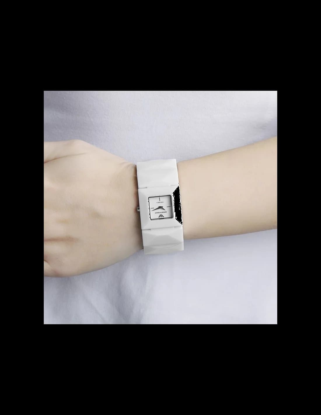 Montre Femme Emporio Armani AR1436 en Céramique Blanche vue 2