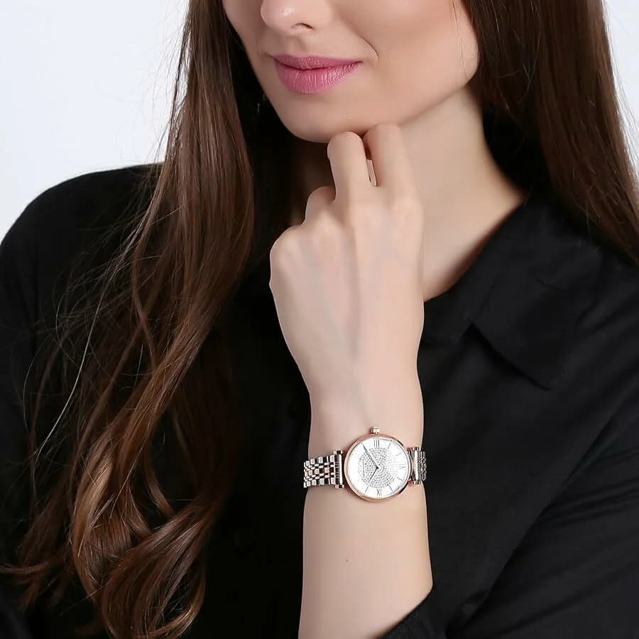 Montre Emporio Armani AR1926 Bracelet Acier Bi-colore vue 4