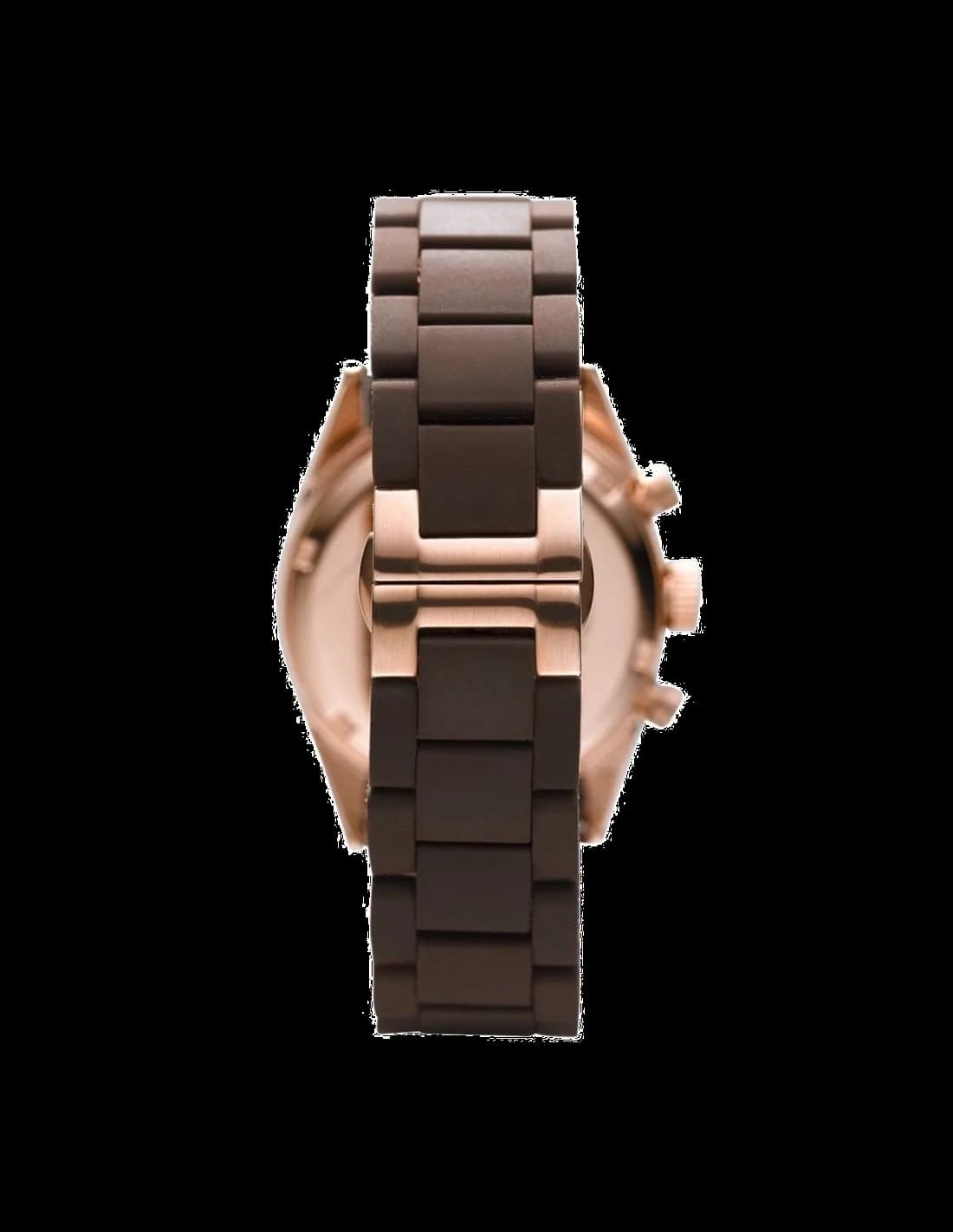 Emporio Armani AR5891 Chocolate Silicone Strap Watch vue 2
