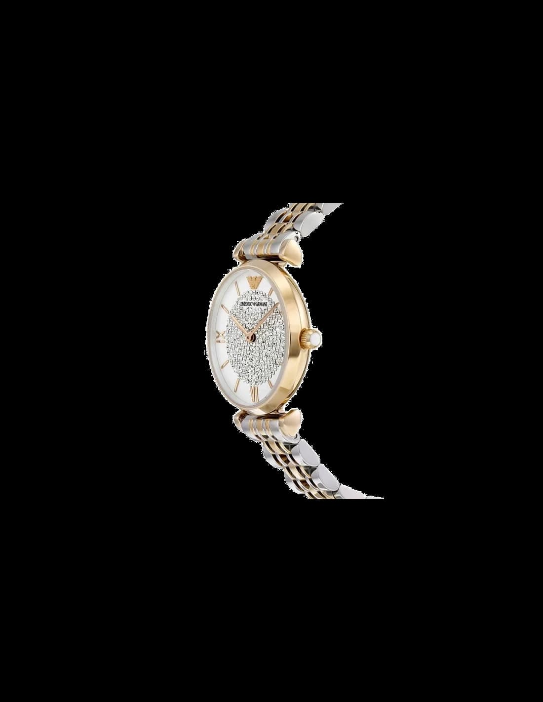 Montre Emporio Armani AR8031 Cadran Nacre et Bracelet Bicolore Argenté et Doré vue 2