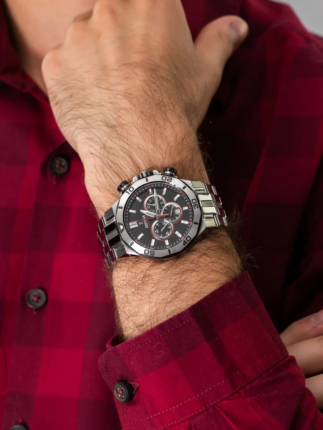 Montre Festina F20448/4 Chronographe en Acier avec Cadran Noir vue 2