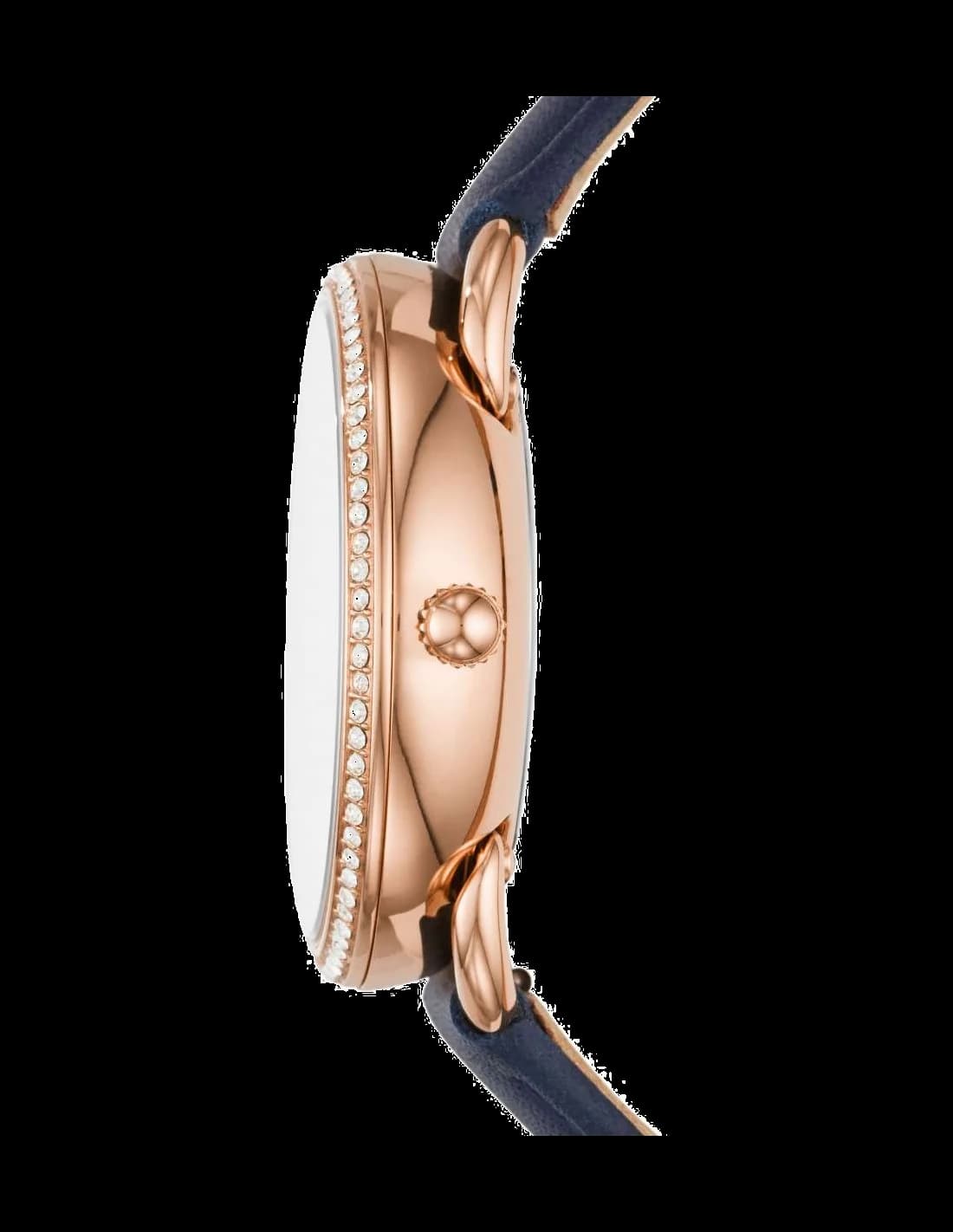 Montre Fossil ES4394 Cadran Or Rose et Bracelet en Cuir Bleu vue 2