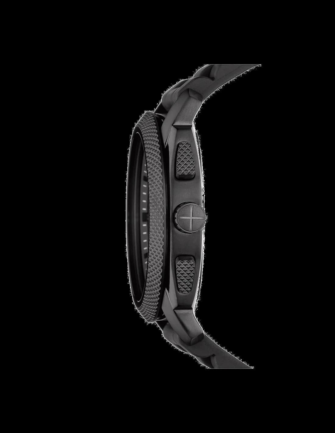 Montre Homme Fossil FS4487 Bracelet Noir en Silicone vue 2