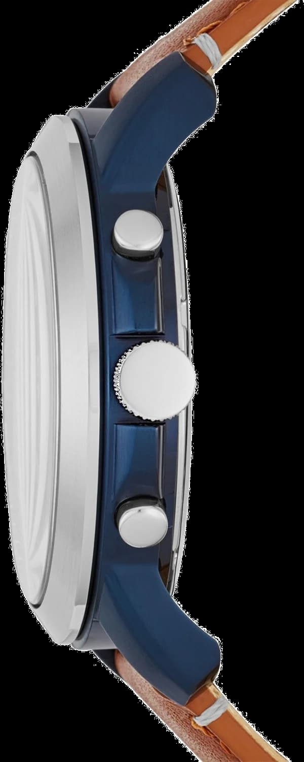 Montre Homme Fossil Grant FS5151 bracelet cuir marron vue 3