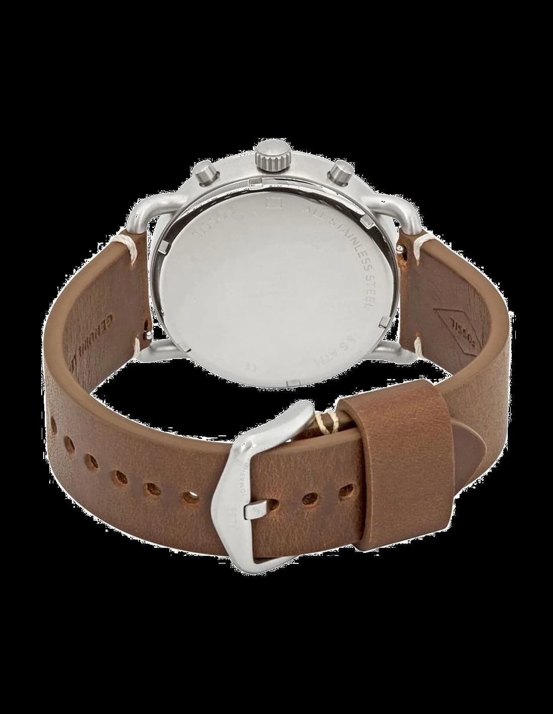 Montre Homme Fossil The Commuter FS5402 Bracelet cuir marron vue 2