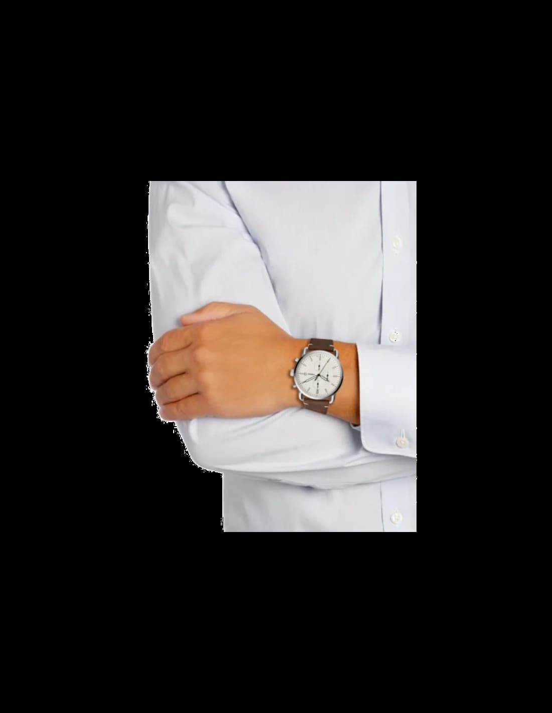 Montre Homme Fossil The Commuter FS5402 Bracelet cuir marron vue 3
