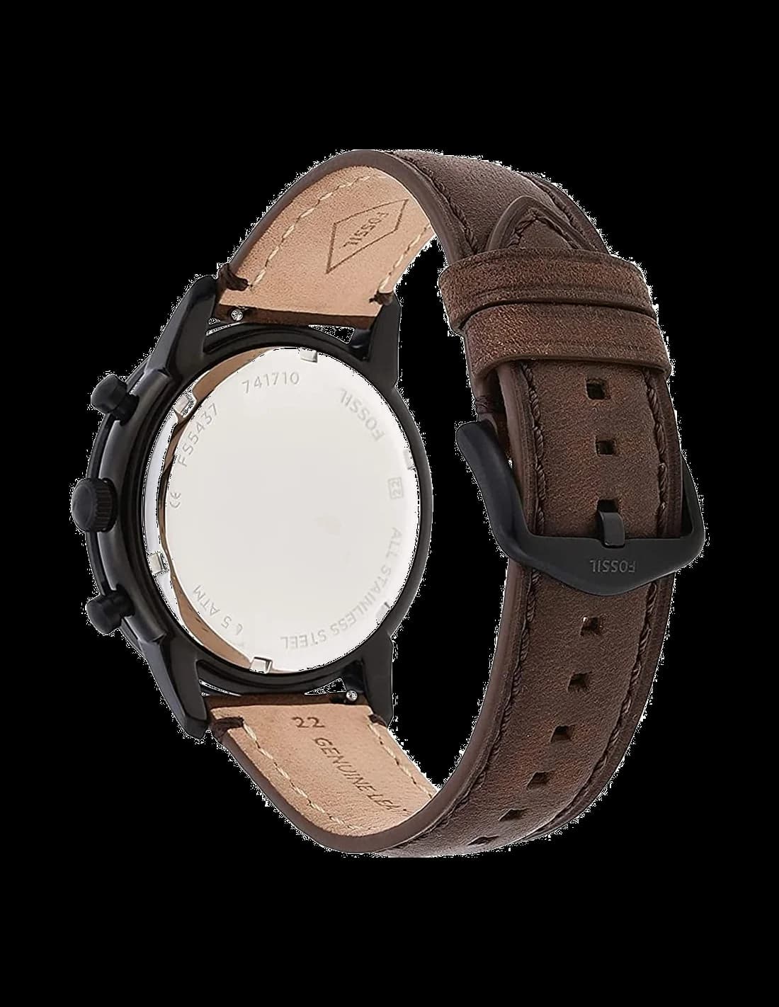 Fossil FS5437 Townsman Brown Leather Strap Men's Watch vue 3