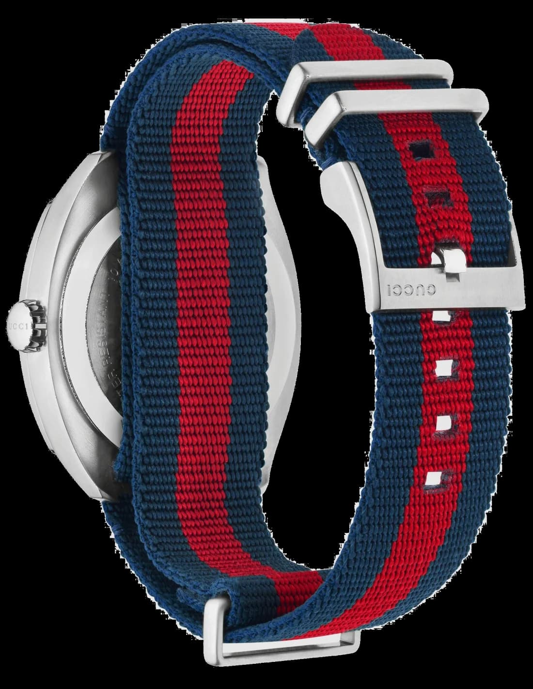 Gucci YA142304 Blue and Red Nylon Strap Men's Watch vue 3