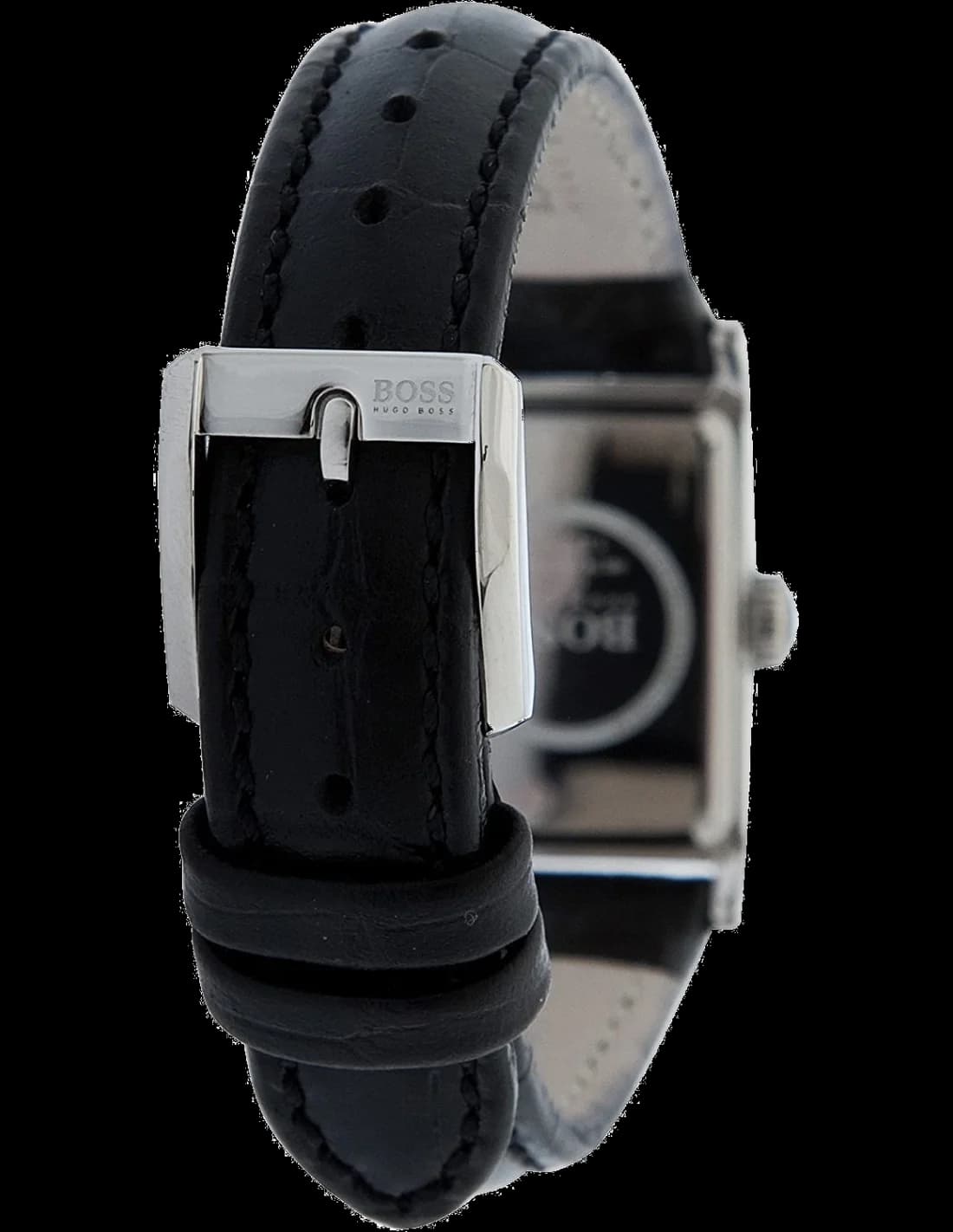 Montre femme Hugo Boss 1502192 Bracelet cuir fin et Boîtier allongé vue 2