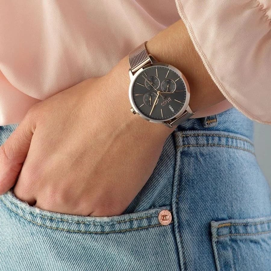 Montre femme Hugo Boss Symphony 1502424 Bracelet doré or rose vue 6