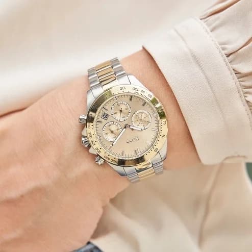 Hugo Boss 1502618 Sport Lux Novia Chronograph Bicolour Silver and Gold Women's Watch vue 4