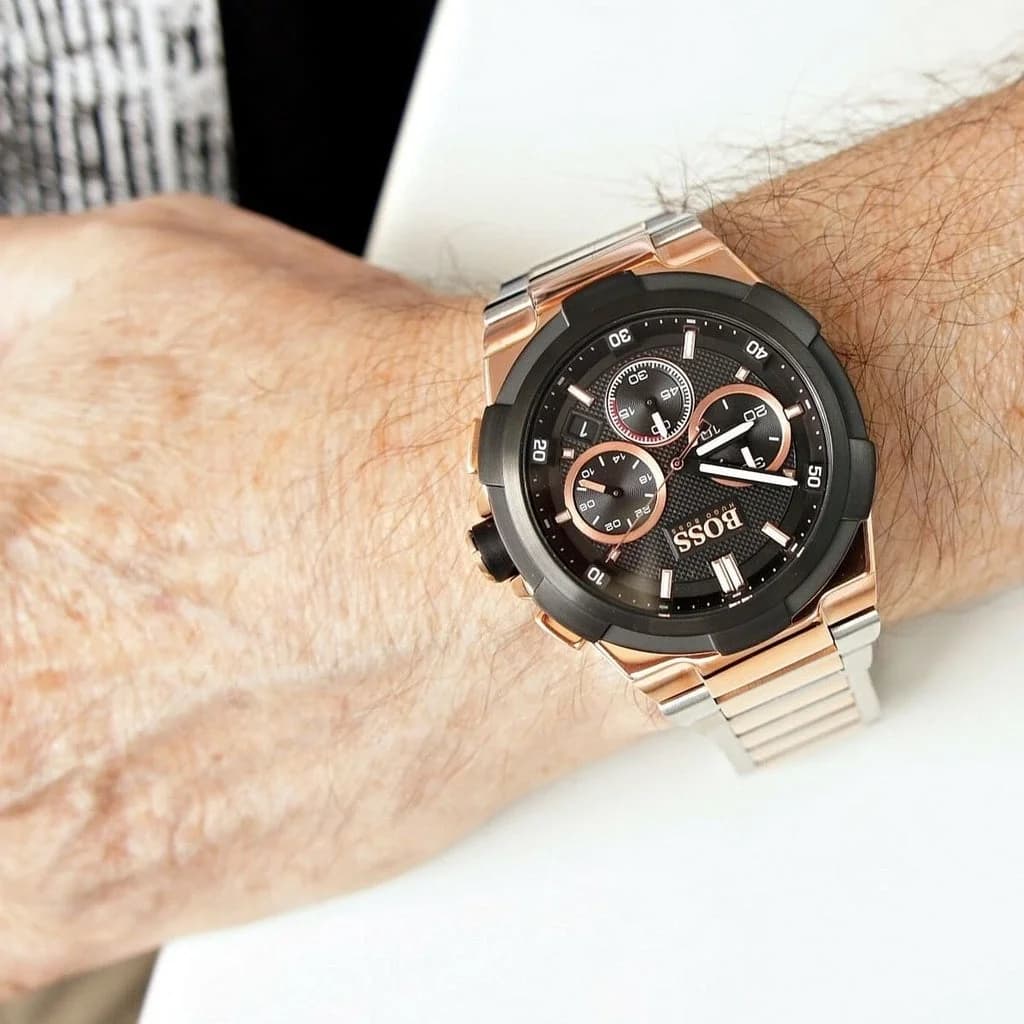Hugo Boss Supernova 1513358 — montre homme acier bicolore 46mm — sport élégant vue 3