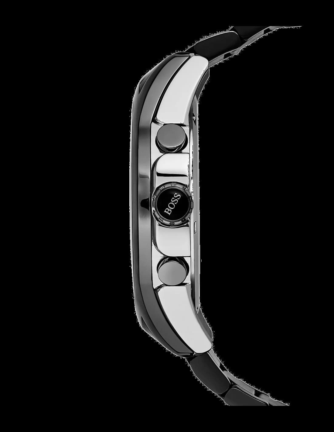 Hugo Boss 1513365 Onyx Chronograph Black Steel Watch vue 2