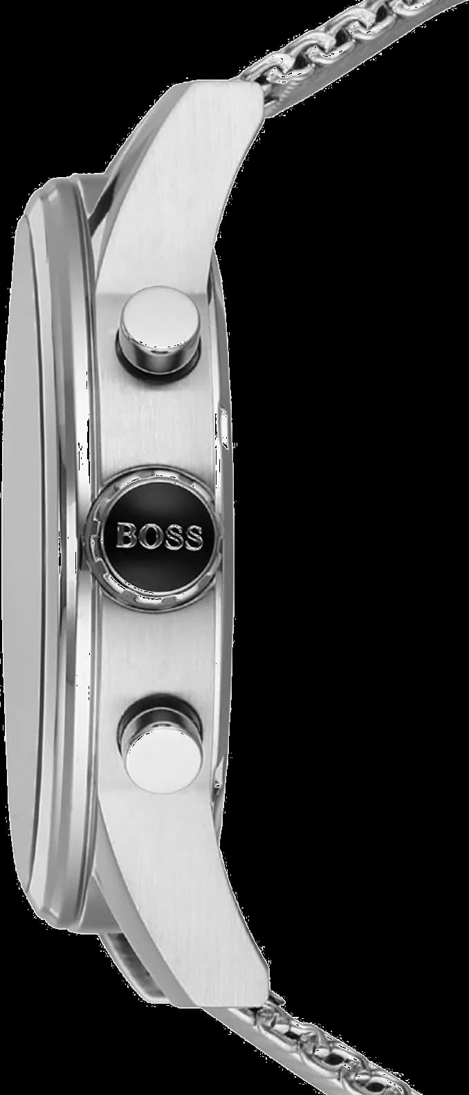 Montre Hugo Boss 1513440 Chronographe Anthracite avec Bracelet Maille Milanaise vue 2