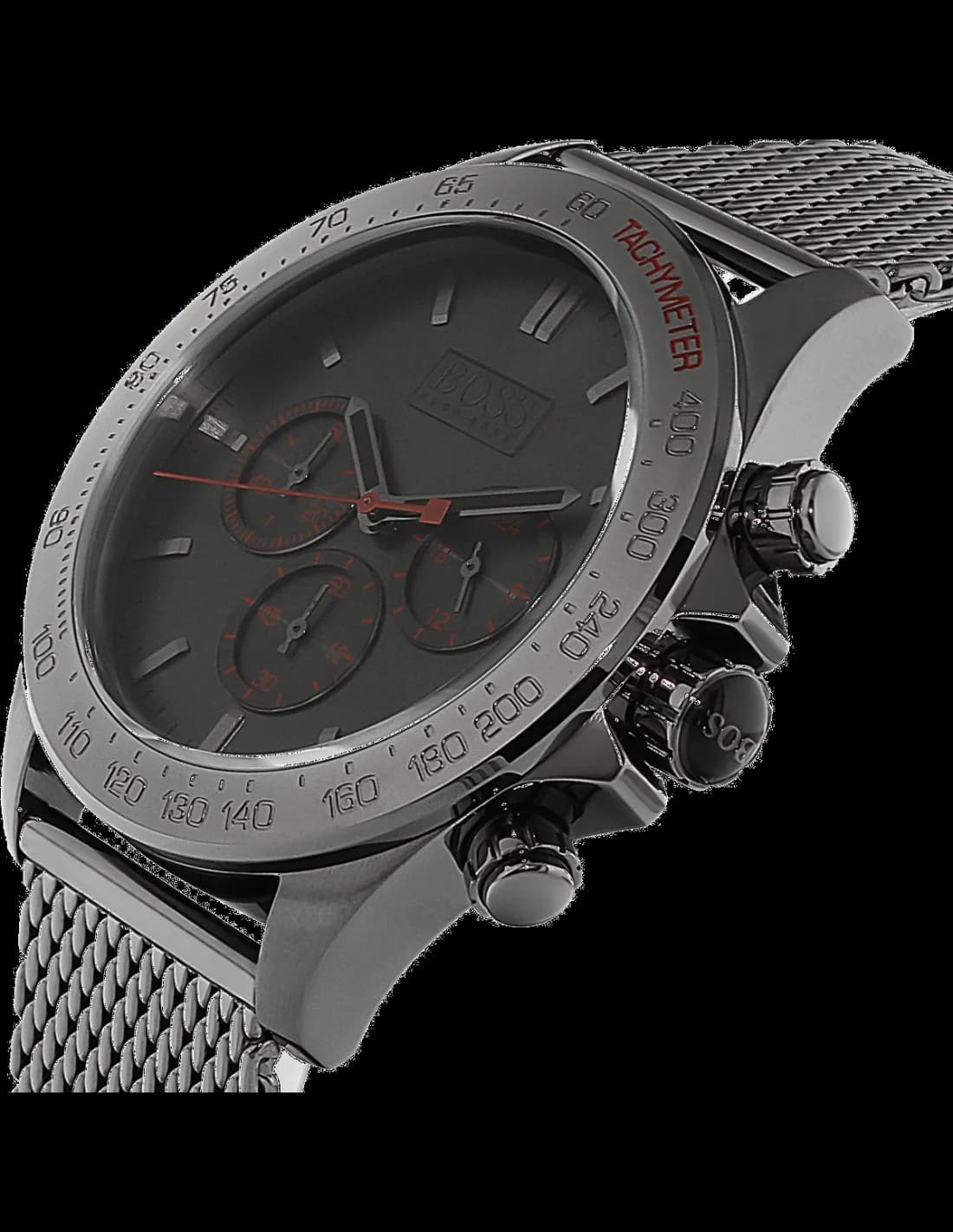 Hugo Boss 1513443 Grey Milanese Mesh Men's Watch vue 2