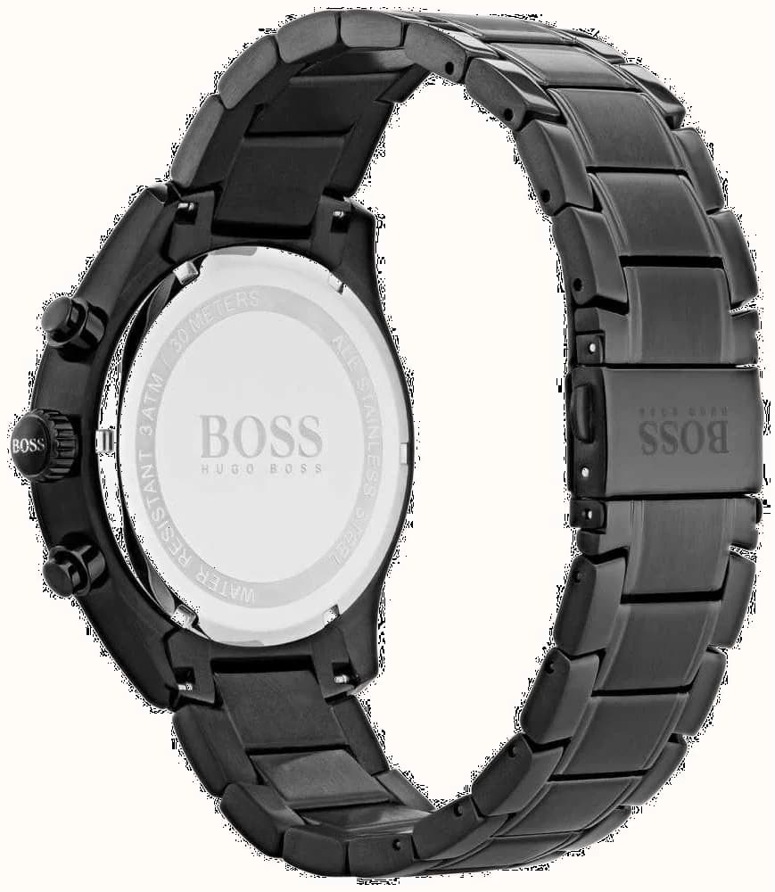 Hugo Boss 1513578 Grand Prix Black Men's Watch with Perforated Leather Strap vue 2