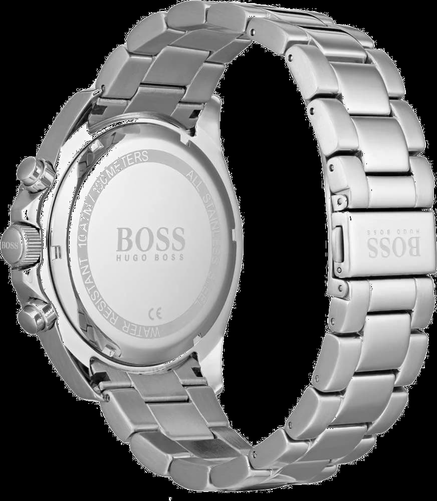 Hugo Boss 1513704 Ocean Blue Dial Stainless Steel Watch vue 3