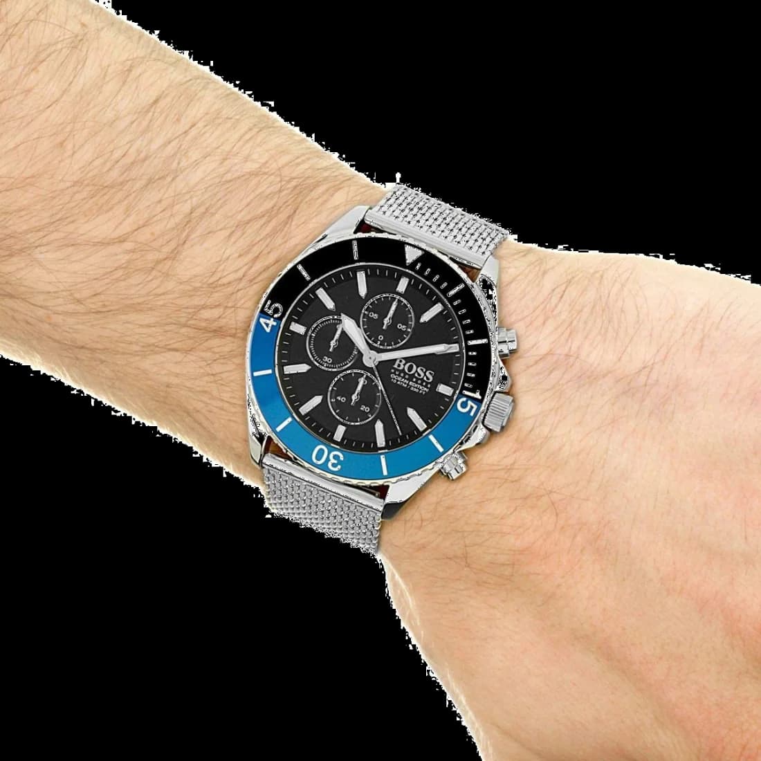 Montre Homme Hugo Boss 1513742 Edition Ocean en maille milanaise vue 3
