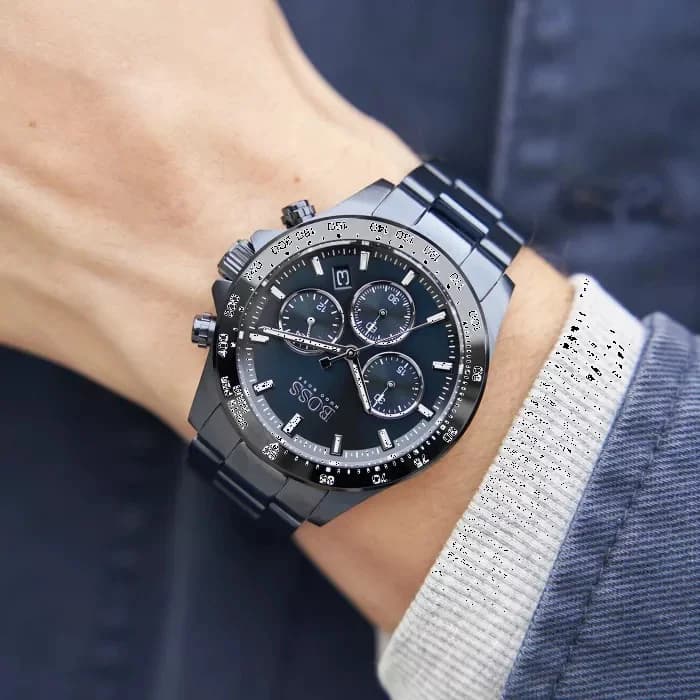 Montre Hugo Boss 1513758 Chronographe Acier et Cadran Bleu Nuit vue 5