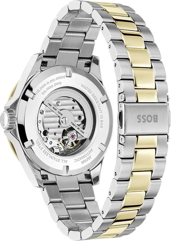 Hugo Boss Troper 1514201 Automatic Men's Watch Bicolour Bracelet Blue Dial vue 3