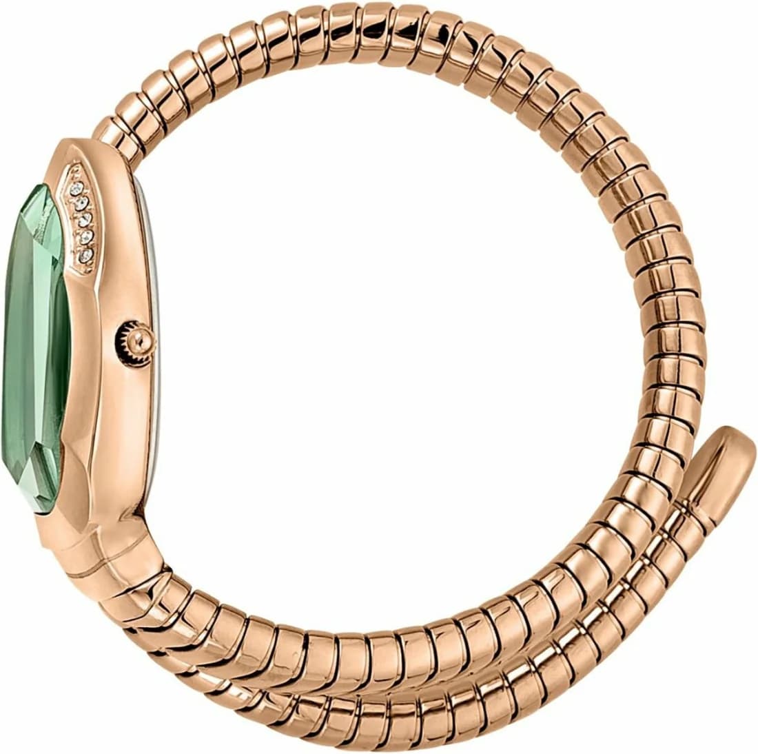 Just Cavalli JC1L208M0055 Signature Snake Rose Gold and Green Watch vue 3